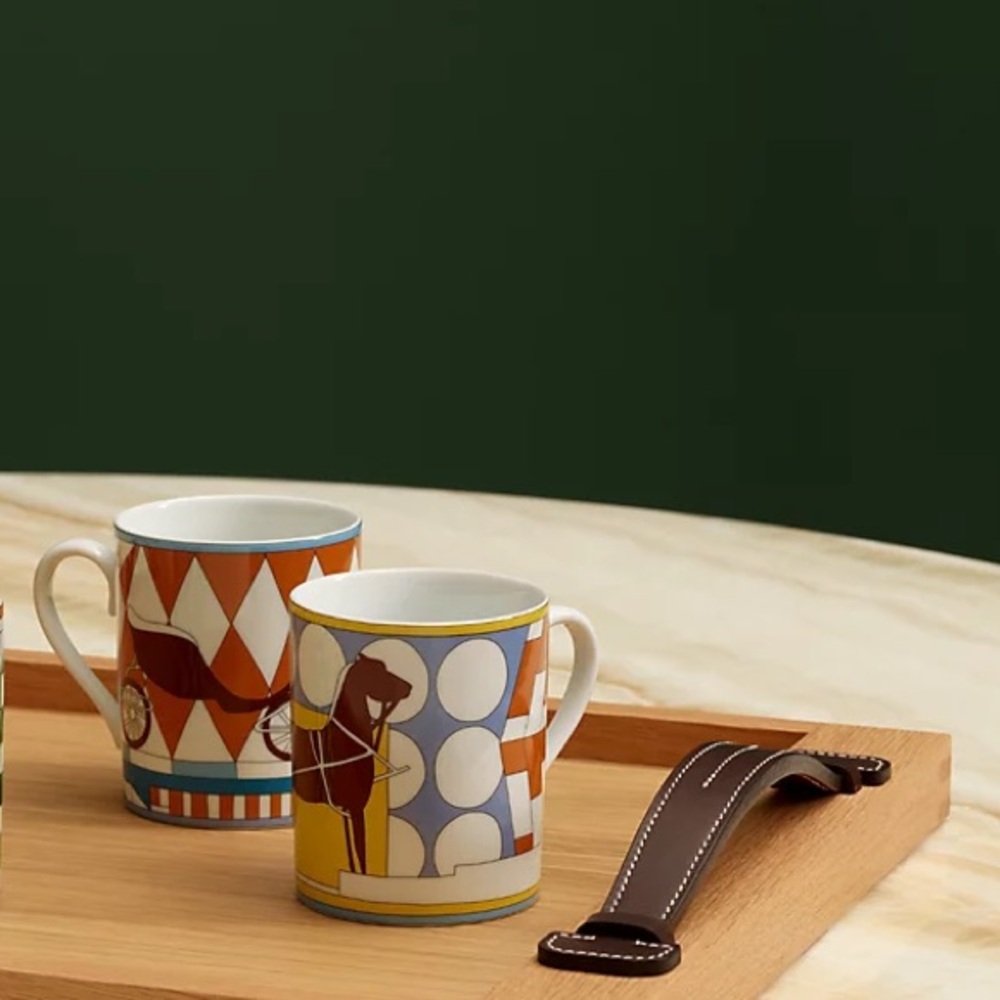 Hermes Mug promenade au faubourge set of 2
